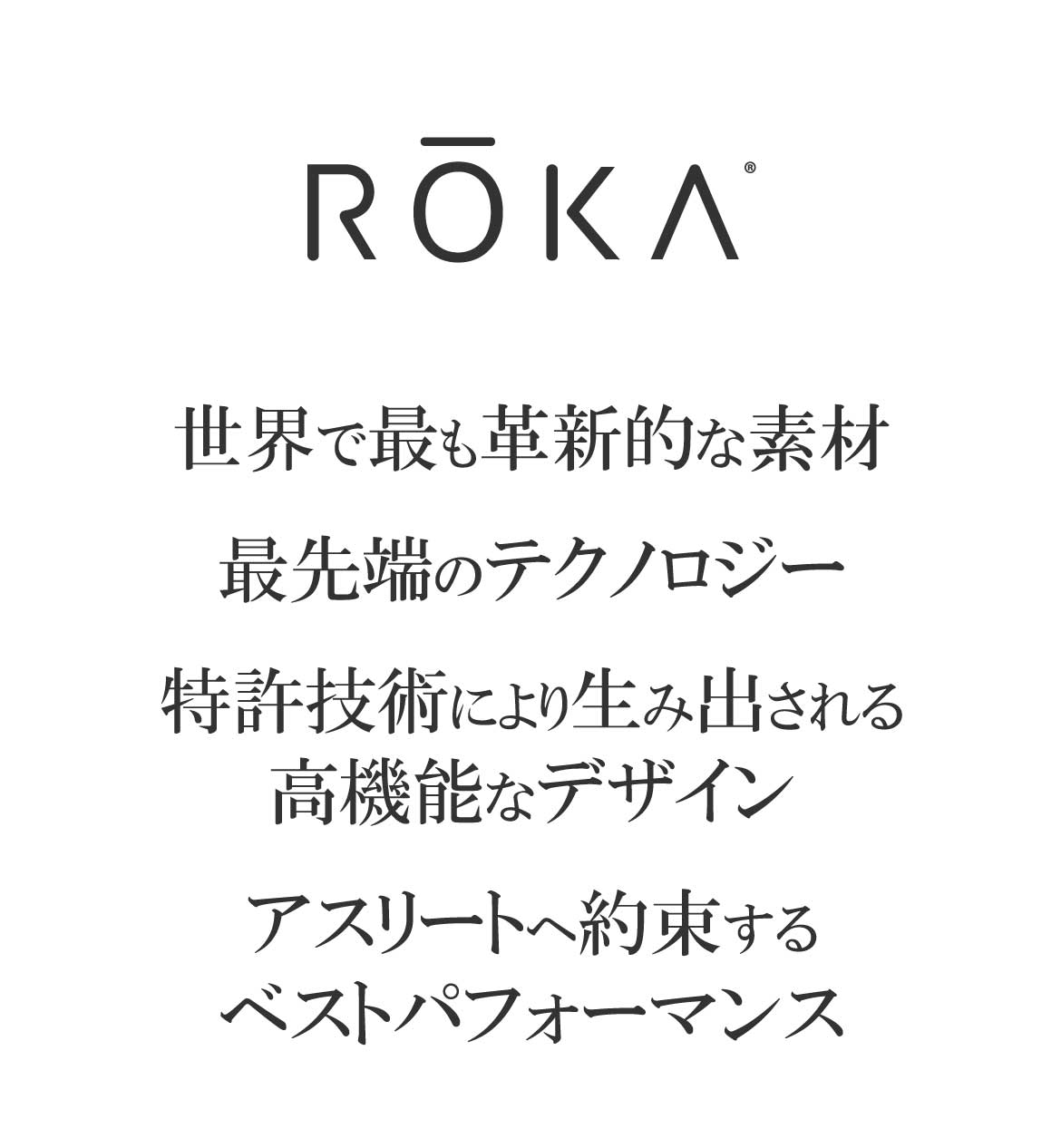 Rokaは革新的・最先端・高性能な製品をアスリートへ